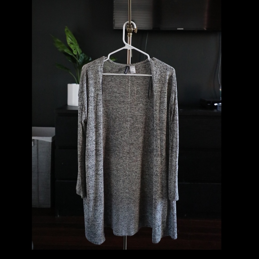 Long Heather Grey Cardigan